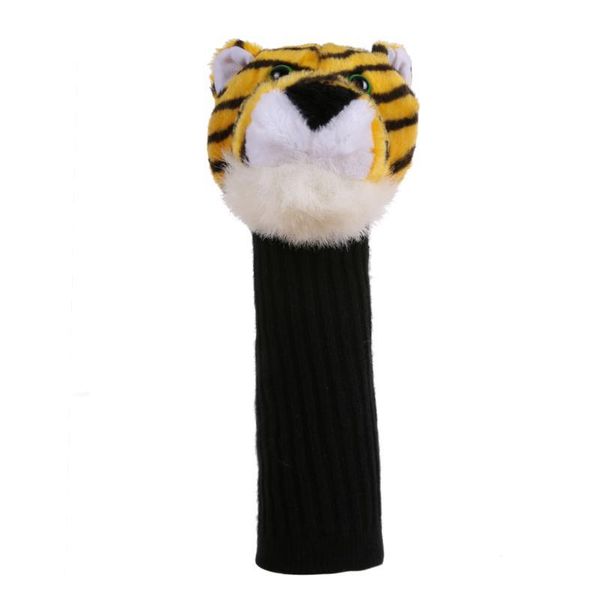

new type golf club headcover plush cute cartoon tiger style bar head protection covers golf club heads accessories promotion fetmw