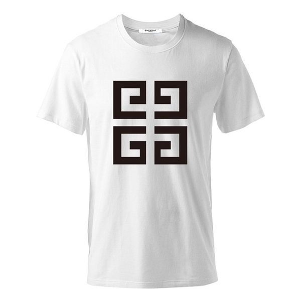 

summer european and american fashion tide brand five-pointed star 74 digital flocking embroidery short-sleeved t-shirt men and women couples, White