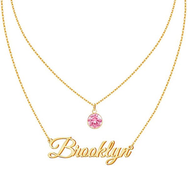 

2020 new necklaces personalized layered choker necklace for women stainless steel chain custom nameplate pendant birthday gifts, Silver