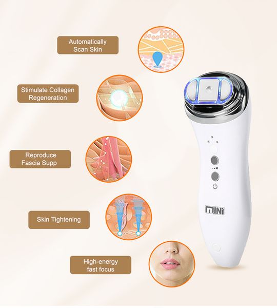 

2021 mini hifu advanced skin tighting anti-aging wrinkle removal face beauty instrument for home use high end hifu for fat loss in