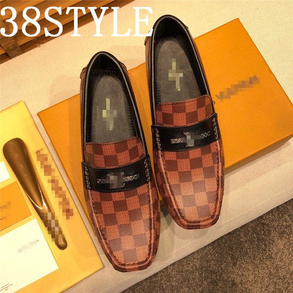 

19fs men shoes loafers breathable casual shoes genuine leather mens loafers mans moccasins slip on men's flats male driving shoe blue 3, Black