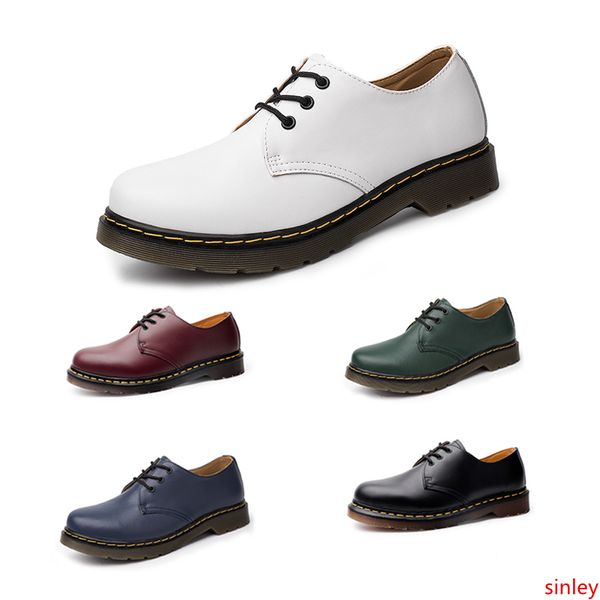 

discount no-brand low-shoes martin for men women boots british tooling style black white red green blue shoes size 38-45