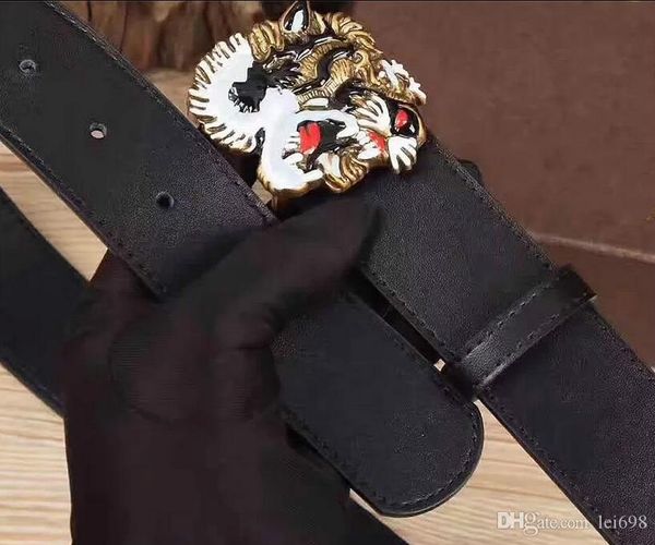 

black ceinture designer belts fashion tiger animal pattern buckle belt mens womens belt for gift 8168, Black;brown