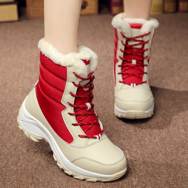 

outdoor winter women high boots snow boots sneakers running shoes woman tennis zapatos de mujer bare ankle naytilye