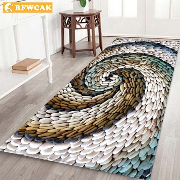 

rfwcak 3d kitchen floor mat anti-slip area rug for living room bedroom carpets bedside rug bathroom foot mat home door carpet