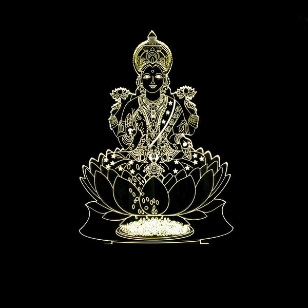 

india mammon lakshmi originality 3d three-dimensional vision touch small night-light second gram force usb 3d small desk lamp