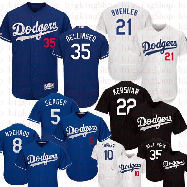 

35 Cody Bellinger Los Angeles # Dodgers Jersey 21 Walker Buehler 22 Clayton Kershaw 5 Corey Seager 10 Turner Hernandez 8 Machado Jerseys
