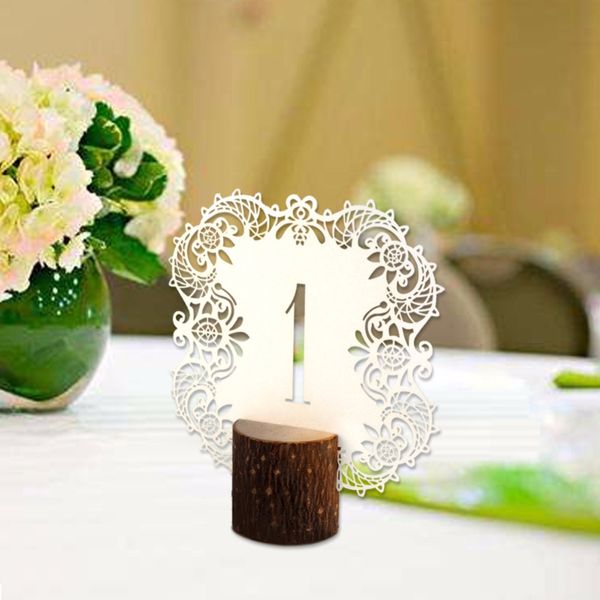 Rustic Wedding Decoration Laser Cut Table Numbers Paper Table