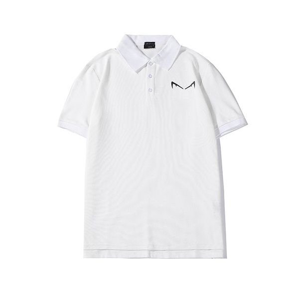 

fashion mens polo shirt 2020 summer luxury pattern print tees short sleeve deisgner casual polo shirts s-2xl, White;black