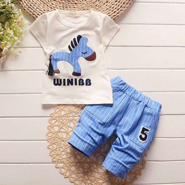 

bibicola summer infant clothes suits 2017 toddler children baby boys clothing sets 2pcs cartoon clothes set for boy sport suit, White