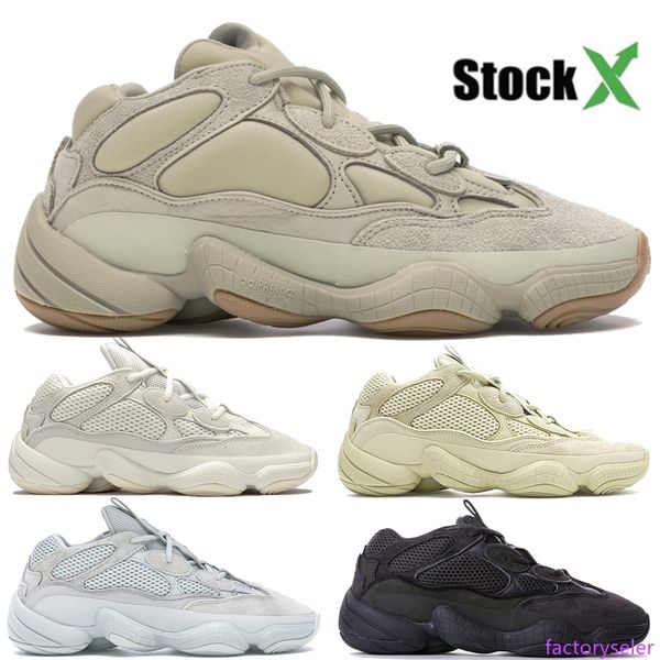 

new desert rat 500 stone bone white kanye west running shoes super moon yellow salt utility black blush men women luxury designer sneakers