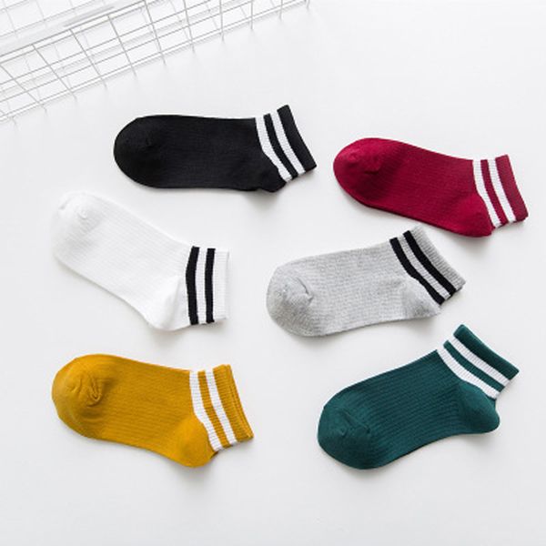 

socks hip hop 2019 creative harajuku stripe cotton skateboard sock comfortable socks medias de mujer, Black;white