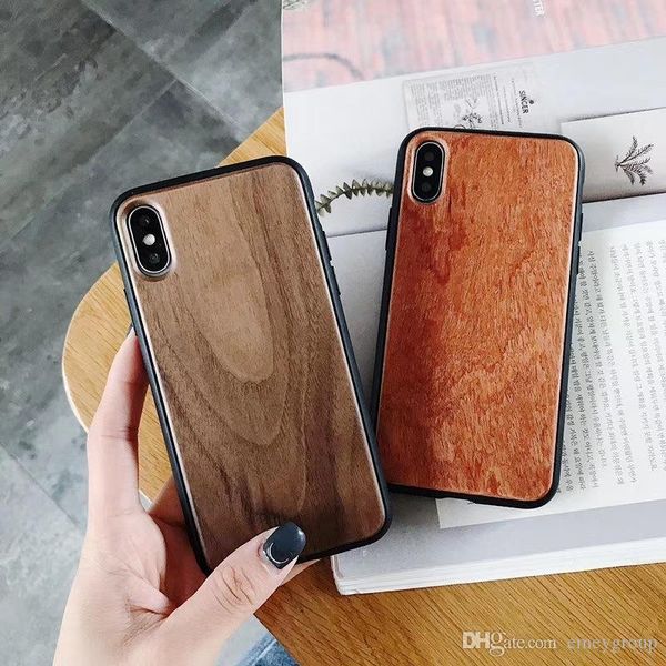 

natural wood phone case for iphone 11 pro max shockproof full protection back cover for iphone x xs max xr wooden bamboo coque