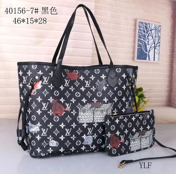 

2-piece set ladies purse leather ladies fashion handbag purse bag famous quality famous casual handbag designers handbag 02