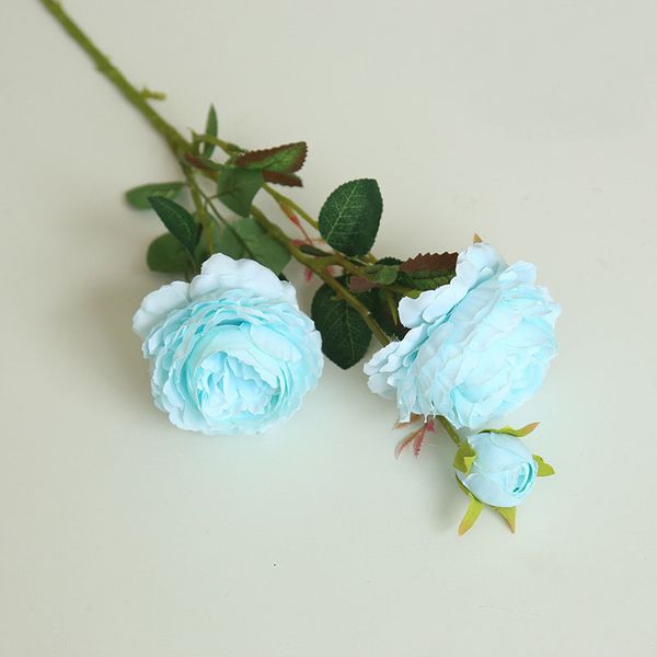 2021 Yo Cho Rose Artificial Flowers 3 Heads White Peonies Silk Flowers