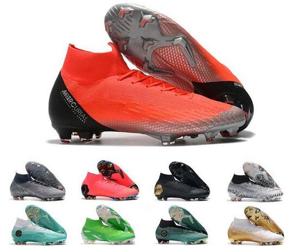 

2019 mercurial superfly 6 elite cr7 se fg vi 360 ronaldo neymar xii 12 kid's mens women's high soccer shoes football boots cleats
