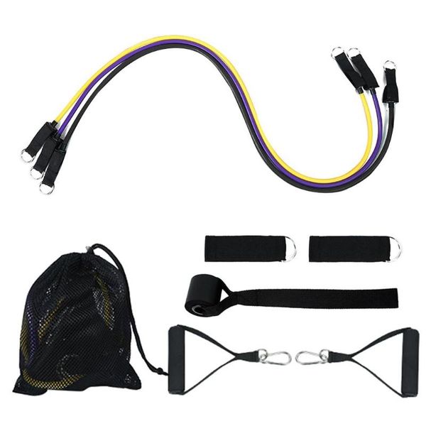 

7/10/12pcs resistance band set expander gym body building fitness equipment pull rope elastic band elastic rope chest expander