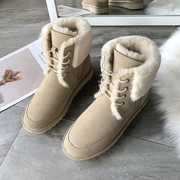 Mode Cheville Mignon Bottes Femme De D'hiver Bottes Acheter Bottes Chaussures D'hiver Chaussures Casual Chaud Femme Plates De Neige Talon Femmes WH2E9DI