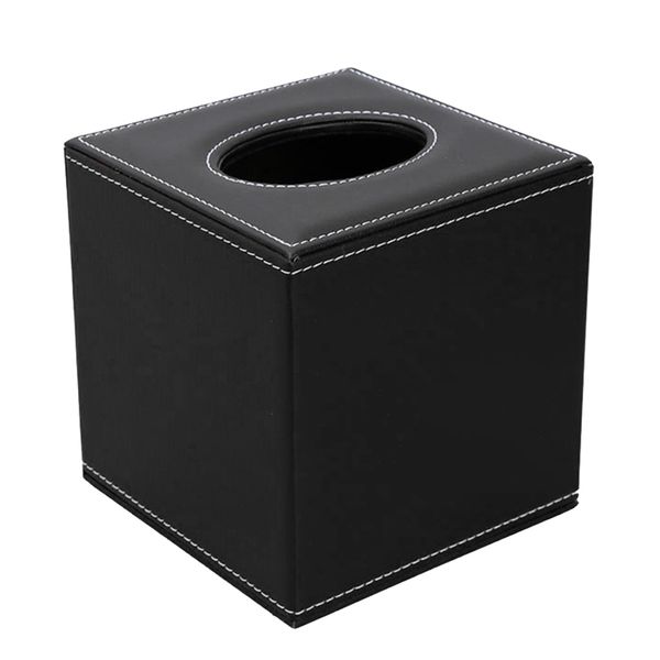 

square countertissue box holder paper napkin box cover pu leather