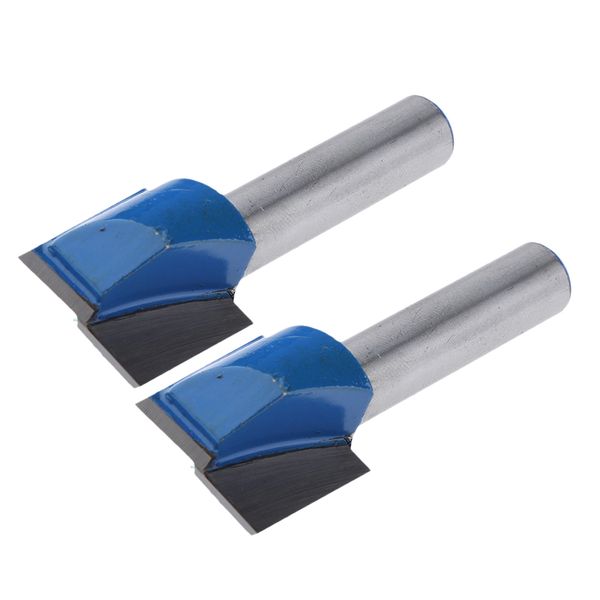 

2pcs router cnc engraving woodworking v groove bottom cleaning bit 8x17mm