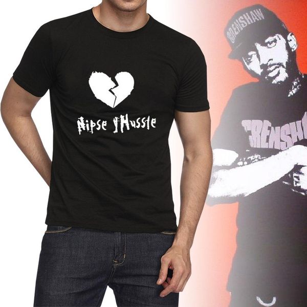 

мужской и женщины дизайнер в memery of nipsey hussle футболок broken heart printed o-образный вырез летней ins горячих тройники подросток ти, White;black