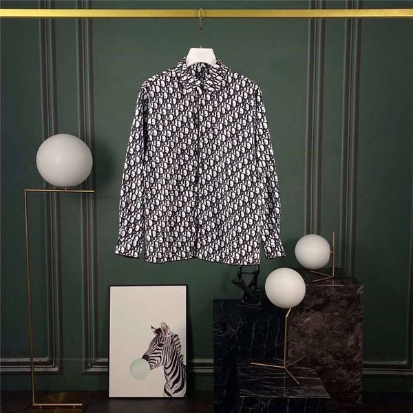 

women designer shirts tees long sleeves blouse letters printed luxury style lady swearshirts brand dress shirt long button neck, White