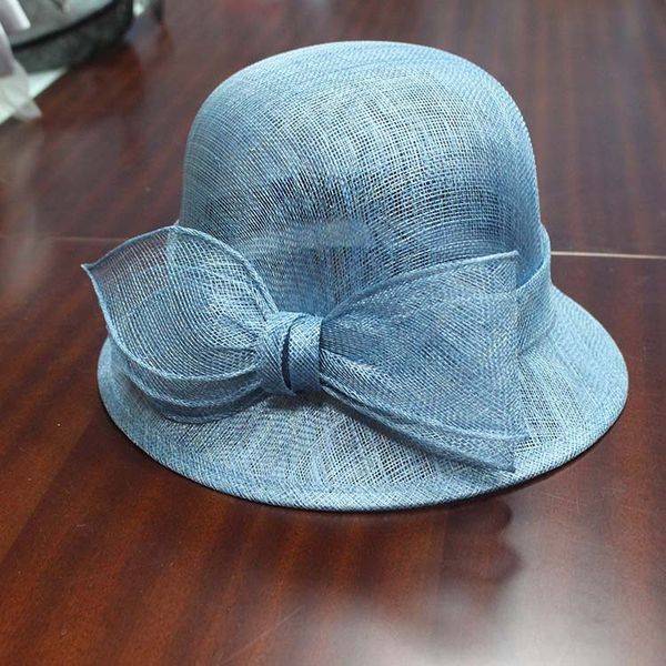 

philippine natural linen small edge sinamey customized women's hat beach sun hat, Blue;gray