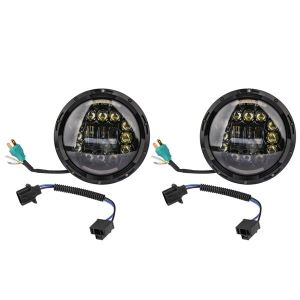 

7 inch 105w led headlight assembly hi/lo beam drl switchback for wrangler jk
