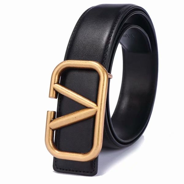 

r women's wear belt fashion luxury gold buckle smooth buckle belt black band width 7 cm europe and the united states, Blue;gray