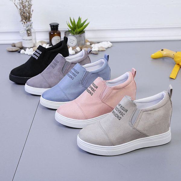 

aardimi plus size 35-43 women's platform shoes casual autumn female loafers wedges shoes women creepers, Black