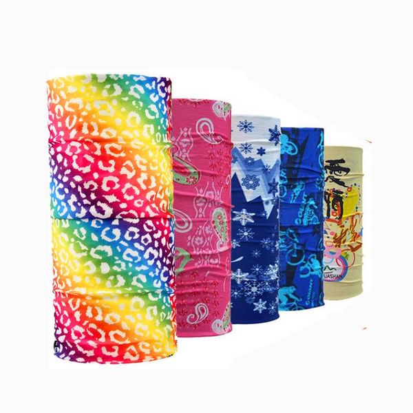 

50 pcs/lot multifunctional skull scarf magic headband riding mask sunscreen muffler seamless turban ring scarf, Blue;gray