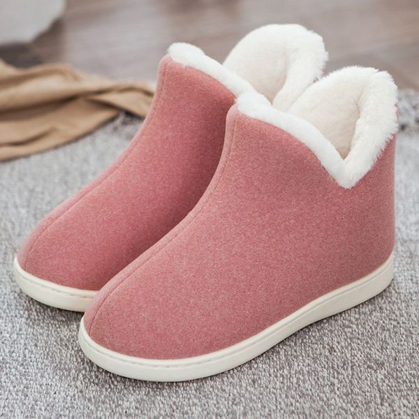 

bonjean couples cute floor shoes home boots cotton warm women's winter boots female ankle for women feminina botas, Black
