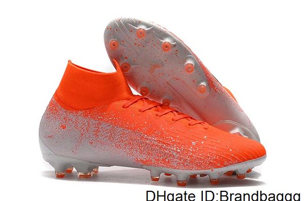 

superfly vii 7 elite mercurial se cr7 ag football shoes ronaldo ag soccer shoes 001 002 soccer boots cleats, White;pink
