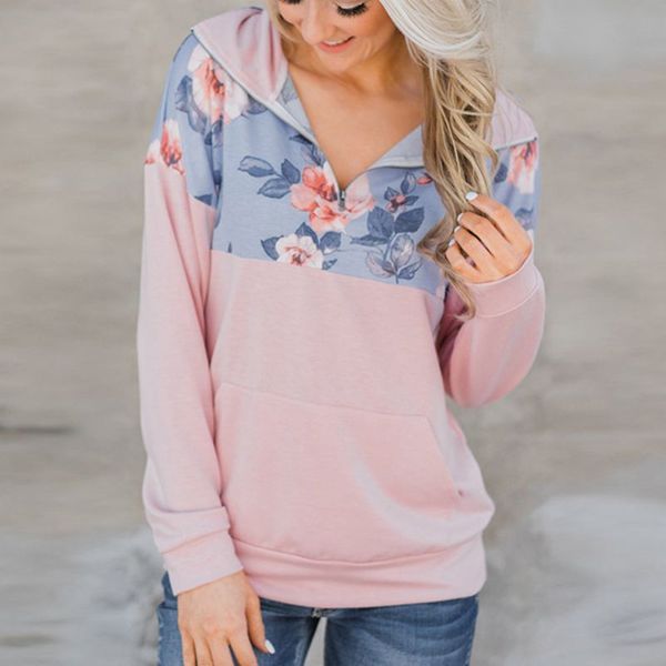 

новая осень зима теплой полиэстер печатной толстовка женщина мода zip outwear шинель пуловер top soft женского coat, Black