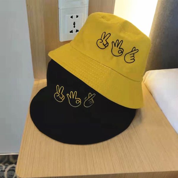 

summer cartoon bucket hat men women fashion cotton reversible bob femme caps panama fold sun fishing fisherman hat, Blue;gray