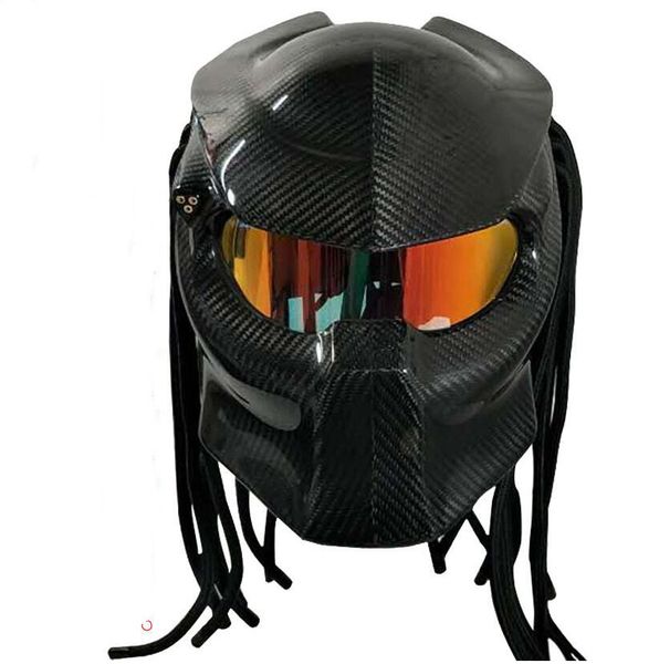 

carbon fiber motorcycle helmet full face iron warrior man helmet dot safety certification black colorful
