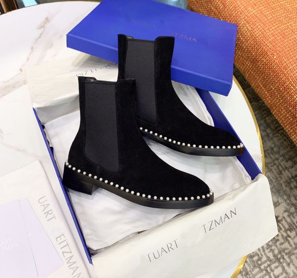 

2019 новые зимние пинетки модные роскошные дизайнерские женские ботинки отдыха леди мартин сапоги с высоким качеством размер 35-40, Black