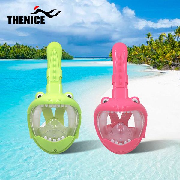 

недавно выпущено детское складное мило маска дайвинга водонепроницаемого и анти-туман сухого силикона плавания оборудования шноркель полного