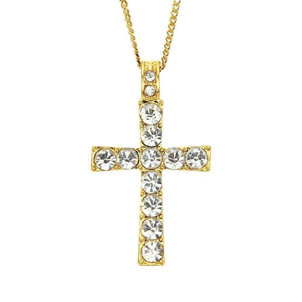 

2020 designer necklace hip hop alloy golden cross pendant necklace cuban religious jewish pendant chain fashion accessories