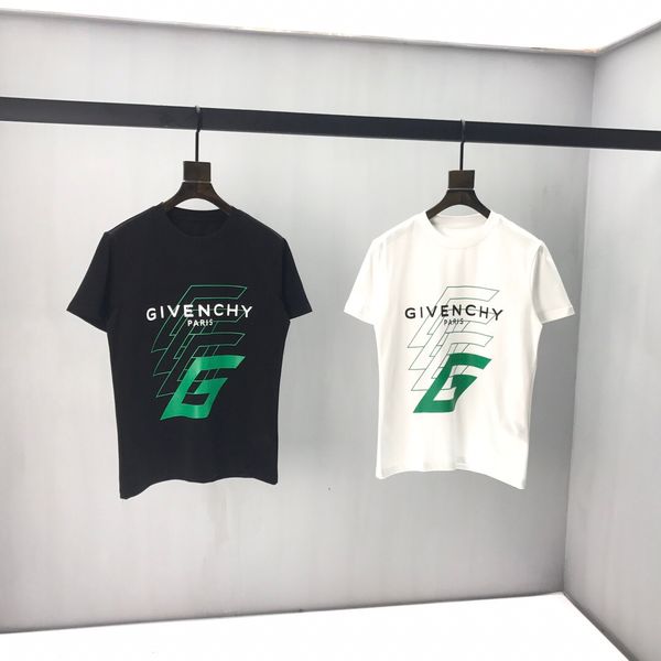 

2020ss spring and summer new high grade cotton printing short sleeve round neck panel t-shirt size: m--xl-xxl-xxxl color: black white 8a