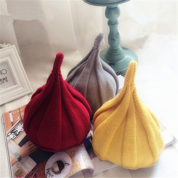 

fashion beanies knitted hat baby winter autumn winter hat children knitted cute cap casual solid color girls