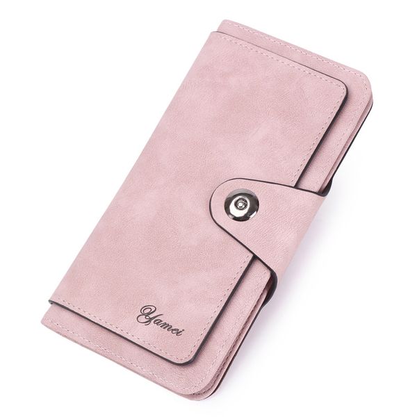

women purses and handbags women clutch bag double buckle coin purse fashion large capacity long handbag, Red;black