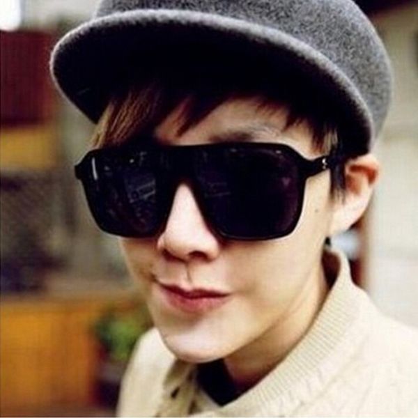 

dcm fashion men cool square style gradient sunglasses driving vintage brand design sun glasses uv400, White;black