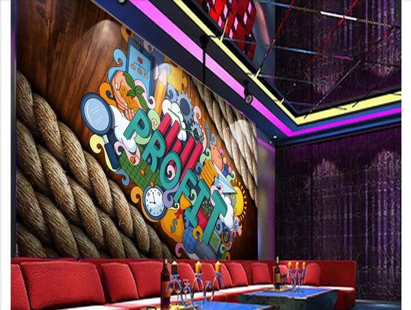 

3d custom wall papers home decor p wallpaper music bar creative graffiti stereo ktv background wall paper for walls papel de parede