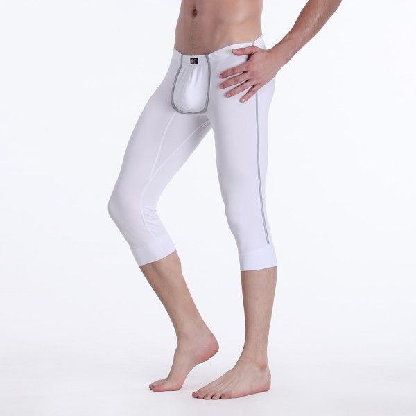 

winter calf-length pants men cotton velvet warm pants low waist skinny trousers, Black