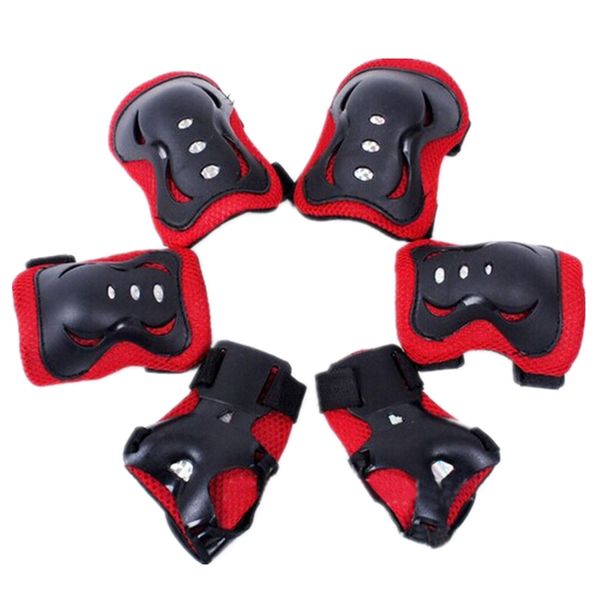 

6 шт. дети спорт на открытом воздухе защитное снаряжение наколенники налокотники с наручниками детская безопасность защита для езды на велос