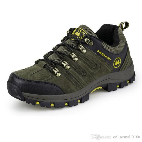 

man waterproof breathable shoes outdoor boots trekking sport men waterproof tourism shoes climbing mountain, Black