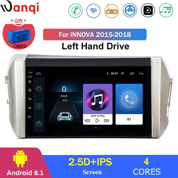 

for innova 2015-2018 lhd car radio multimedia video player navigation gps android 8.1 accessorie swc bt wifi sedan no dvd car dvd
