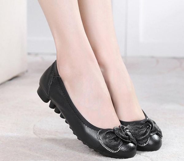 

women's shoes in spring and autumn flat bottom round head bowknot @88, Black