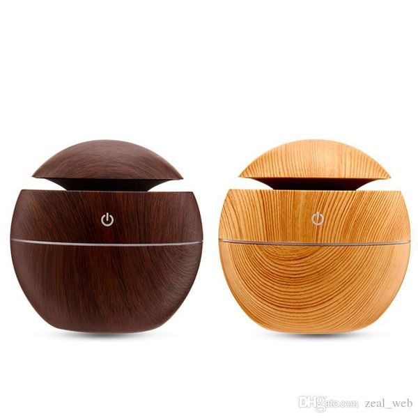 

2020 ball shape wood grain essential oil diffuser bamboo color usb humidifier for office home bedroom living room